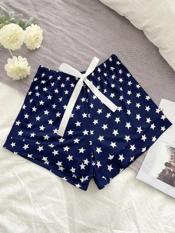 Levoire | Femme Tricot Loisirs Confort Étoile Short Pantalon de Nuit