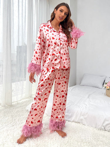 Levoire | Valentino-journée Sweet Love Print Vêtements de loisirs Pyjama