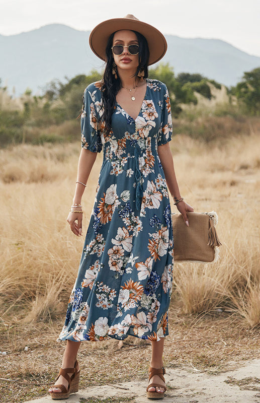 Levoire | Femmes Sexy Imprimé Taille Amincissant Robe