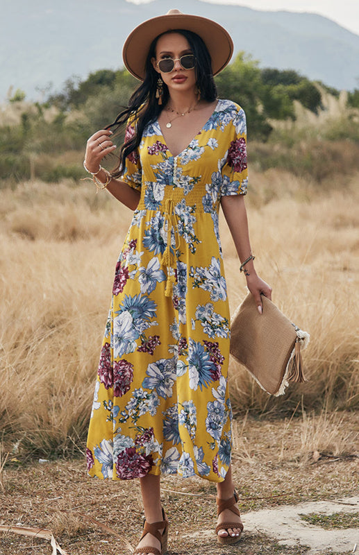 Levoire | Femmes Sexy Imprimé Taille Amincissant Robe