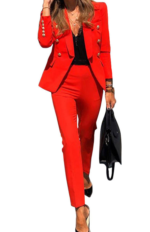 Levoire | Nouvelle mode unie deux pièces robe Rot