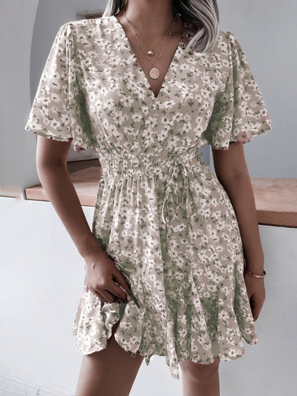 Levoire | Femmes Robe Sexy Imprimé en Chiffon Rosa