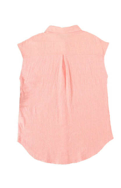 Levoire | Linrevers nappiraglan chemise à manches courtes avec blouse à fente incurvée