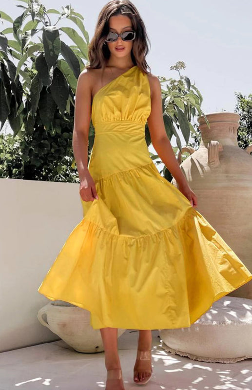 Levoire | Femme À-épaule Ridé Robe longue