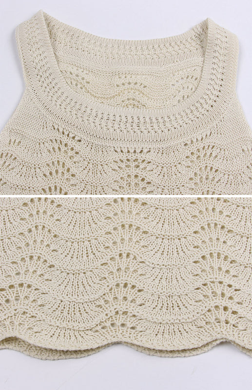 Levoire | Femme sans manches décolleté robe tricot unie