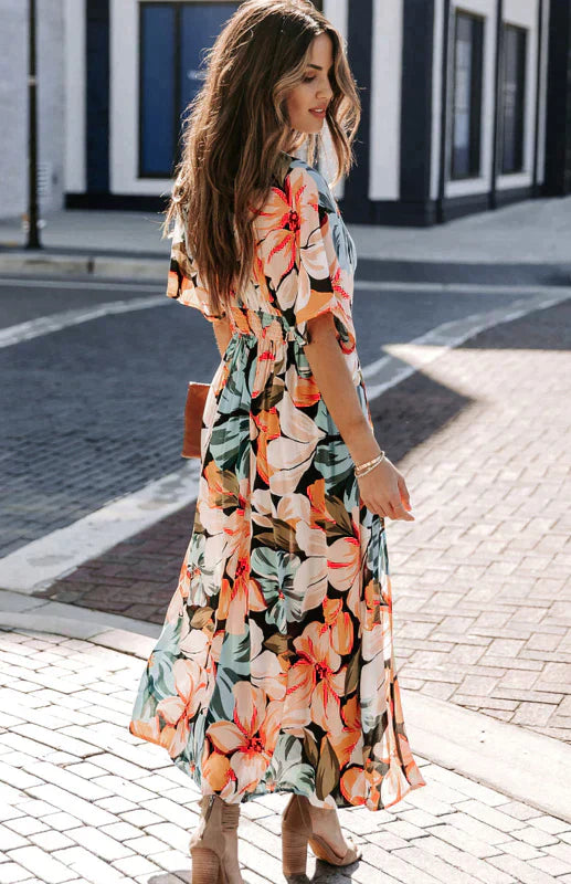 Levoire | Femme Robe longue d'été - Orange