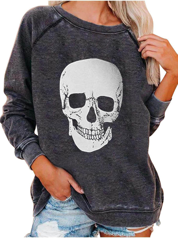 Levoire | Femmes T-shirt imprimé à manches raglan loose thème Halloween