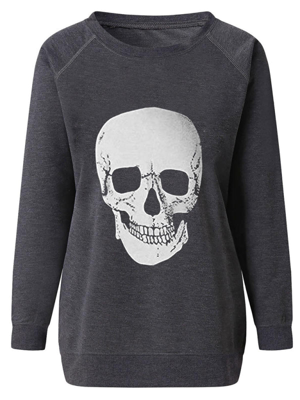 Levoire | Femmes T-shirt imprimé à manches raglan loose thème Halloween