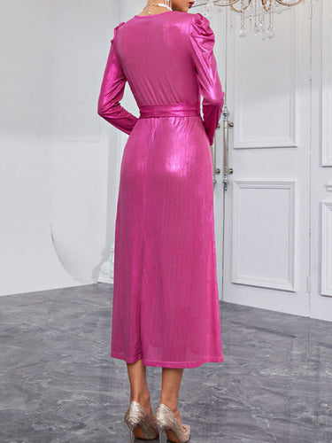 Levoire | Femme Élégant Robe V col Professionnel Slim Robe Paillettes