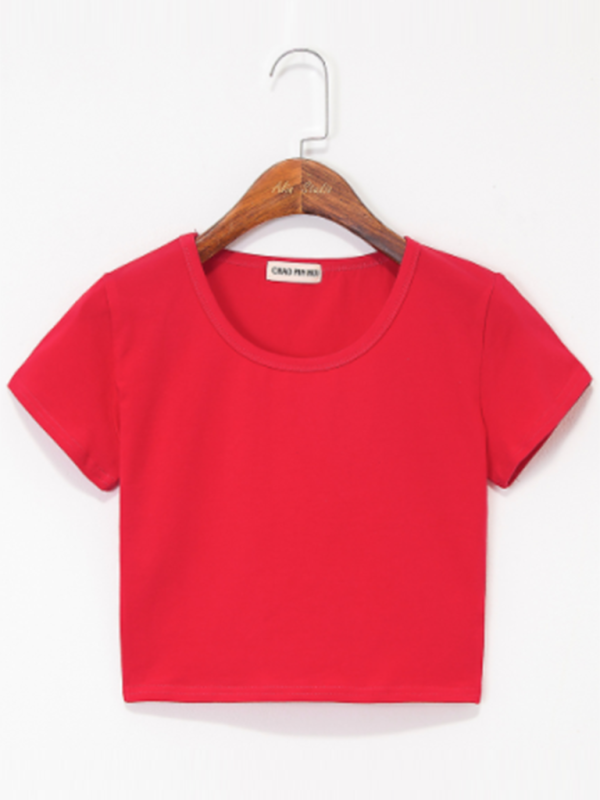 Levoire | Femmes Col Rond Manches Courtes Blouse Roue