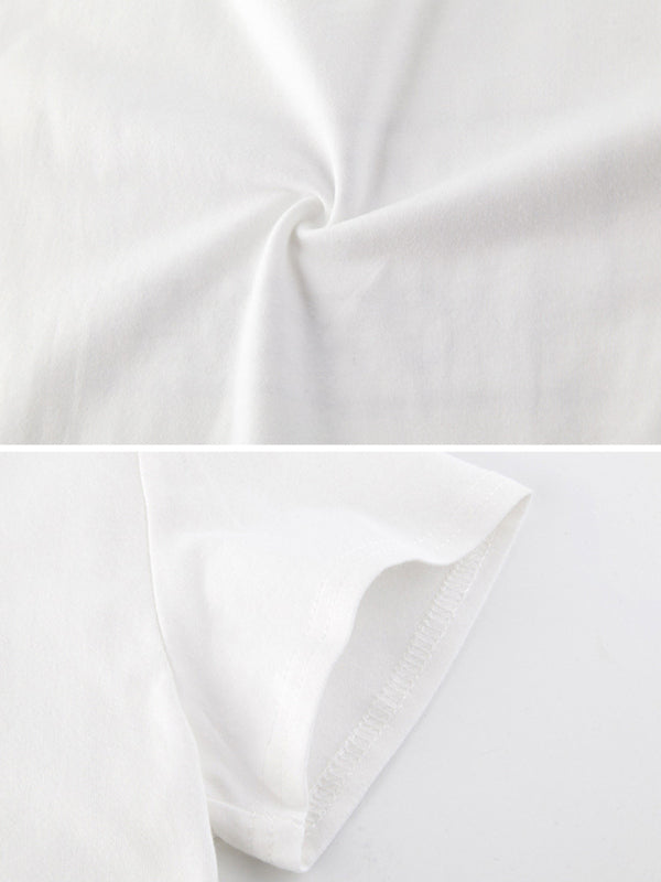 Levoire | Femmes Col Rond Manches Courtes Blouse
