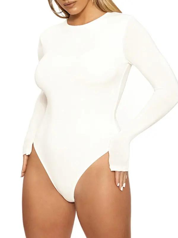 Levoire | Femme Loisirs Bodys Tops à manches longues ajusté Jumpsuit Rohhvid sale blanc