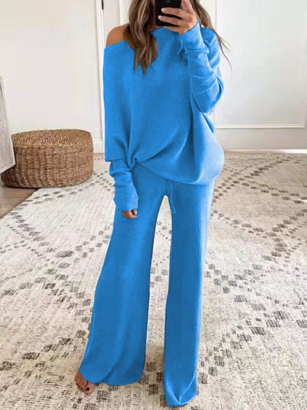 Levoire | Femmes Continuellement Ample Continuellement Off-Shoulder Robe Tricot