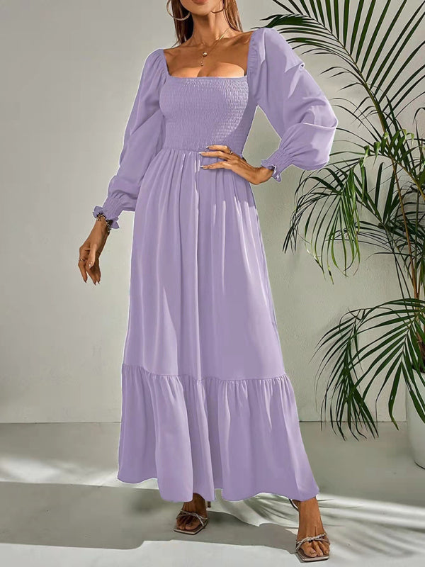 Levoire | Muoti Hollow Extérieur Épaule Robe Tricot à Manches Longues Violet