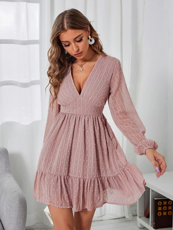 Levoire | Robe jacquard à pois élégante simple pour dames