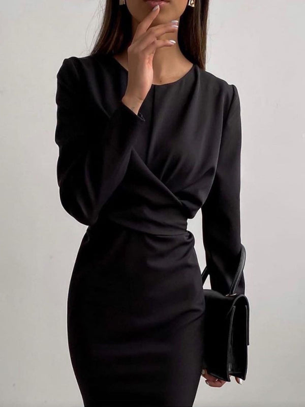 Levoire | Robe portefeuille simple et élégante pour femme avec fente