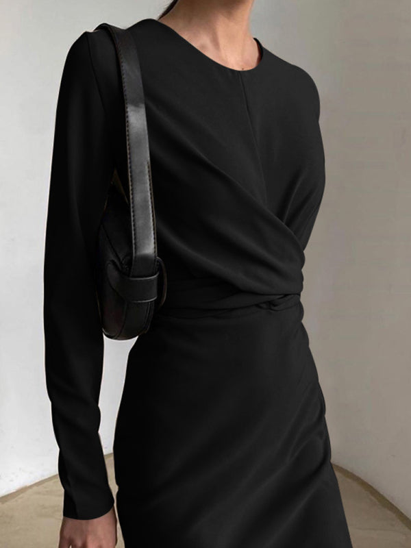 Levoire | Robe portefeuille simple et élégante pour femme avec fente