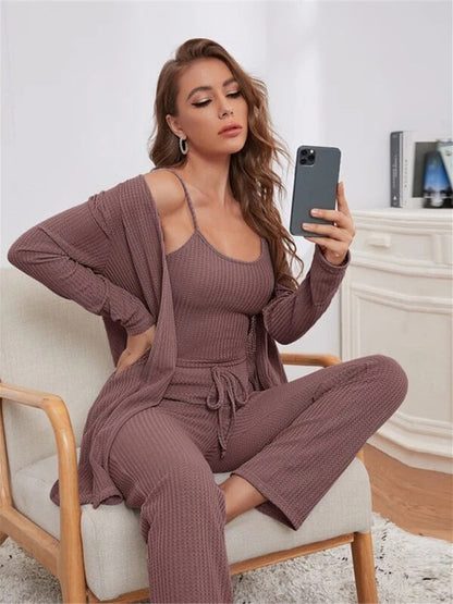 Levoire | Vêtements de lounge pour femmes Pulls puissants Robe longue trois pièces