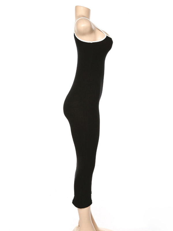Levoire | Robe sexy à dos ouvert en contraste coloré pour femme