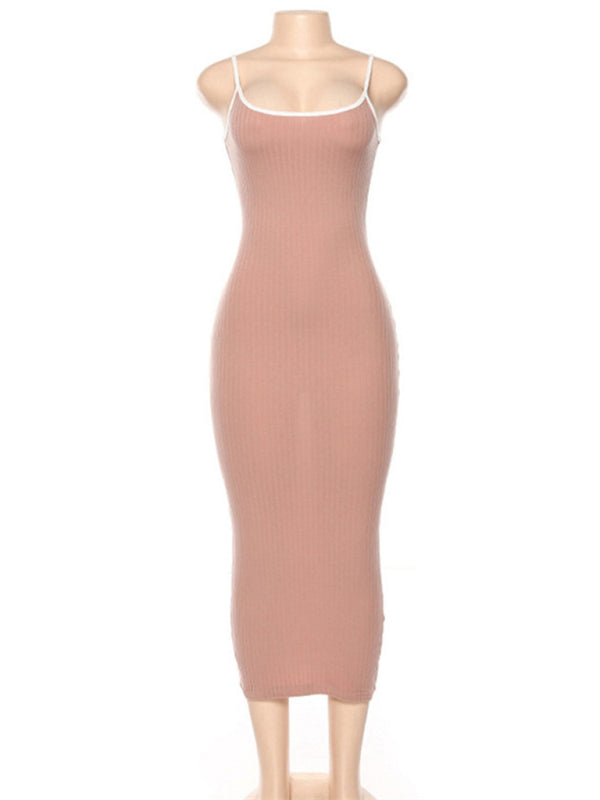 Levoire | Robe sexy à dos ouvert en contraste coloré pour femme