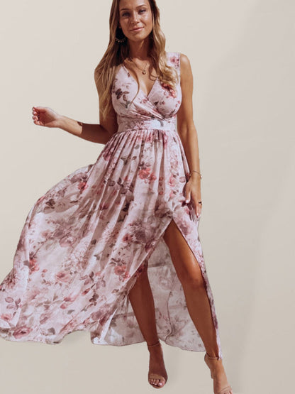 Levoire | Robe maxi avec décolleté froncé Rose