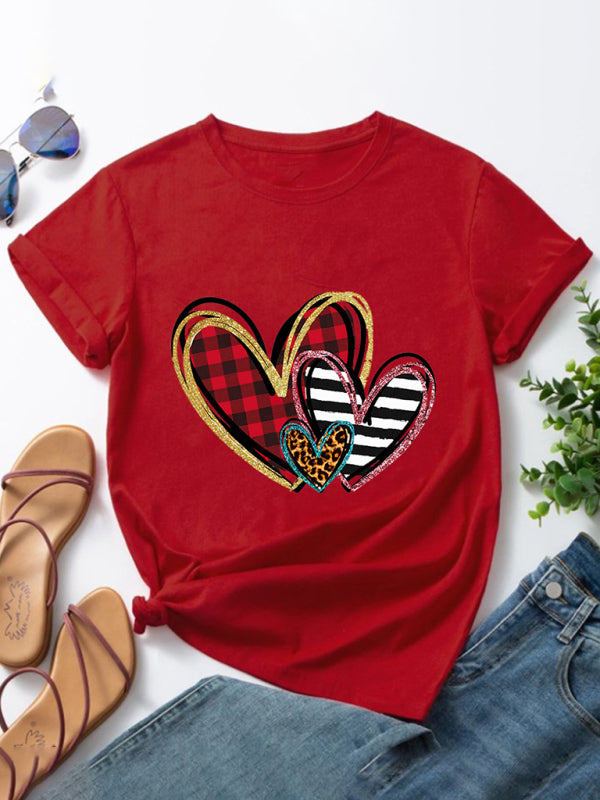 Levoire | Femme T-shirt à Manches Courtes Imprimé Graphique Rot