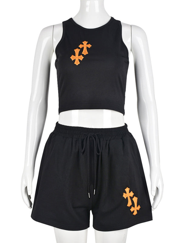 Levoire | Pour femmes combinaison de croix napaliivi + shorts deux pièces accessoires
