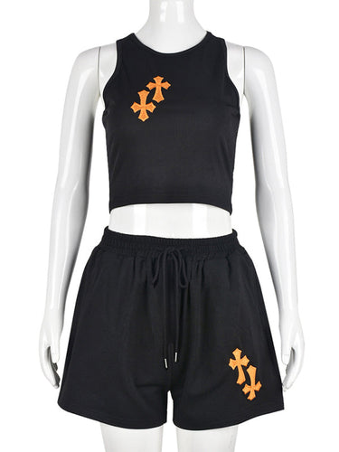 Levoire | Pour femmes combinaison de croix napaliivi + shorts deux pièces accessoires