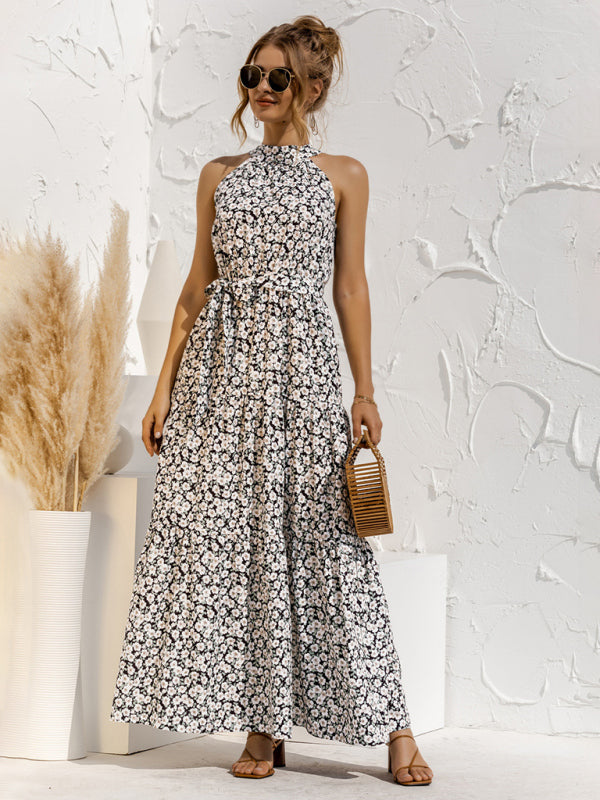 Levoire | Nouvelle robe nœud dos nu à pois Café
