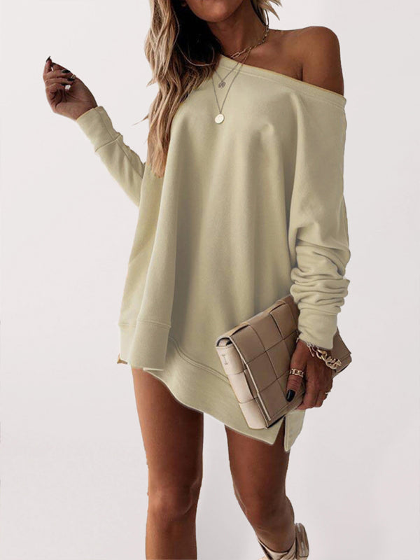 Levoire | Best-seller décontracté uni à manches longues chemise ample Khaki