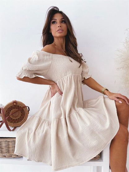 Levoire | Été Dos Ouvert Une Épaule Robe Longue