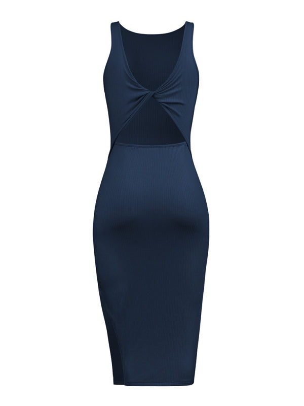 Levoire | Femme tricoté sans manches sexy réversible Cover-Hip-Robe