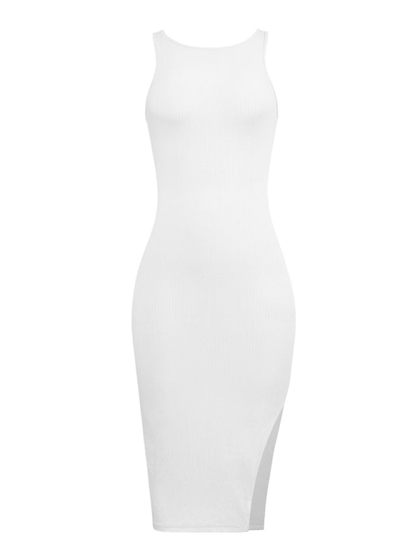 Levoire | Femme tricoté sans manches sexy réversible Cover-Hip-Robe