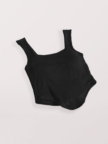 Levoire | Vêtement unicolore d'intérieur et d'extérieur Slim-Fit irrégulier beau dos Top