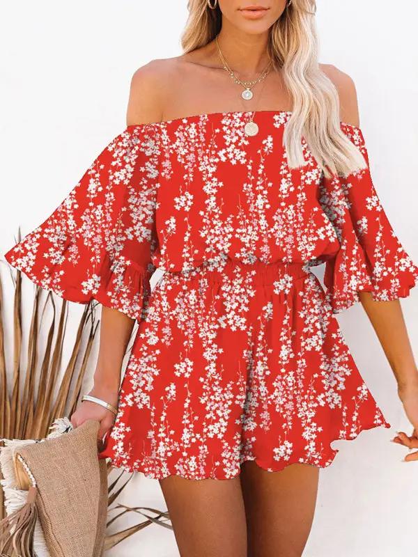 Levoire | Nouveau short à manches courtes ajustement ample en chiffon uni combi-short