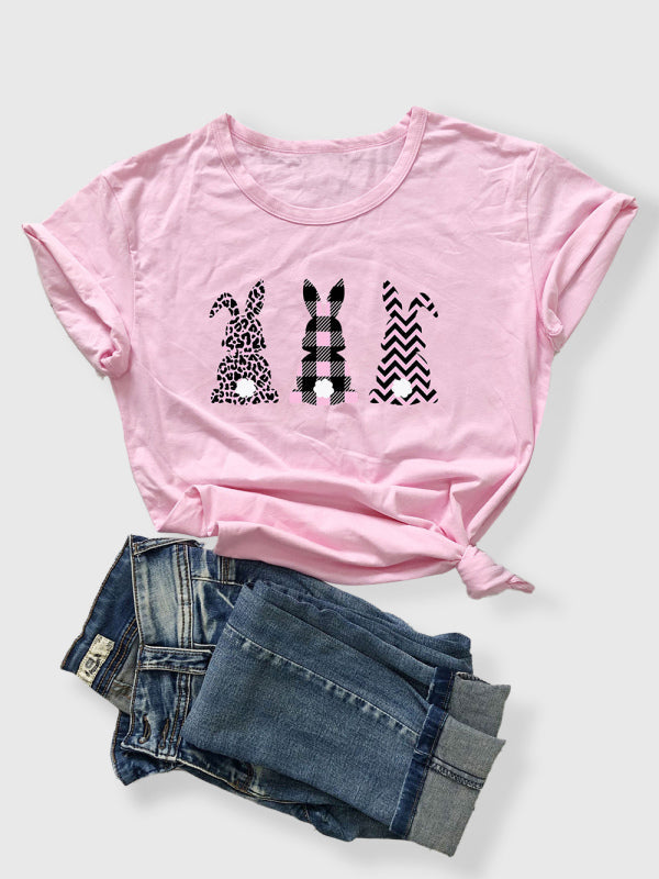 Levoire | Femme Printemps-Été Léger Stretch Tricot T-shirt Rosa