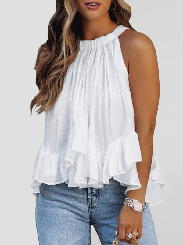 Levoire | Nouveau top à bretelle halterneck ajustable Rohhvid sale blanc