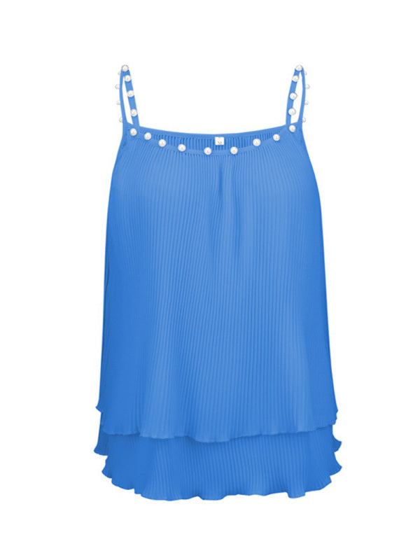 Levoire | Femmes Nouveau Chiffon Tombant Perles Top