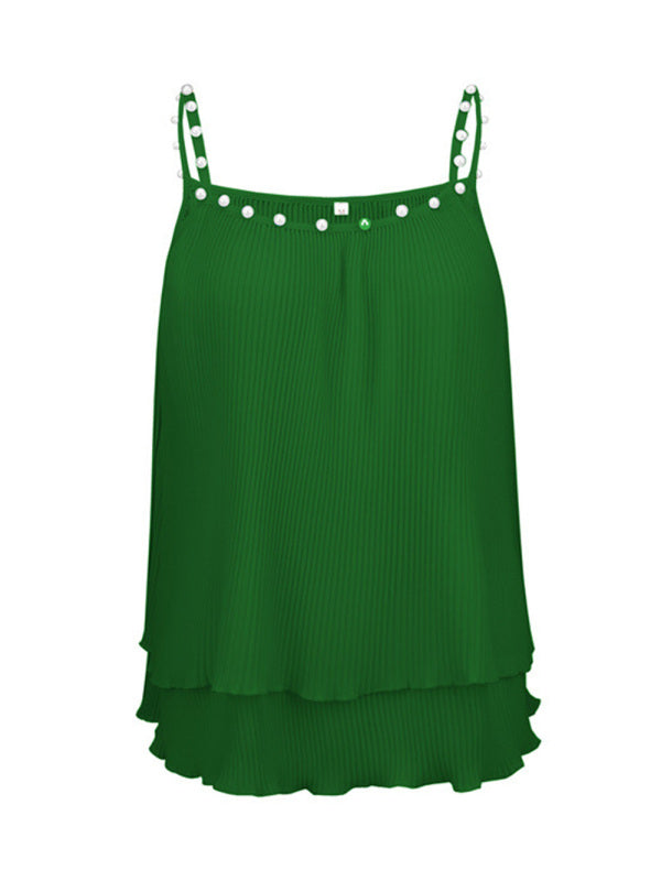 Levoire | Femmes Nouveau Chiffon Tombant Perles Top