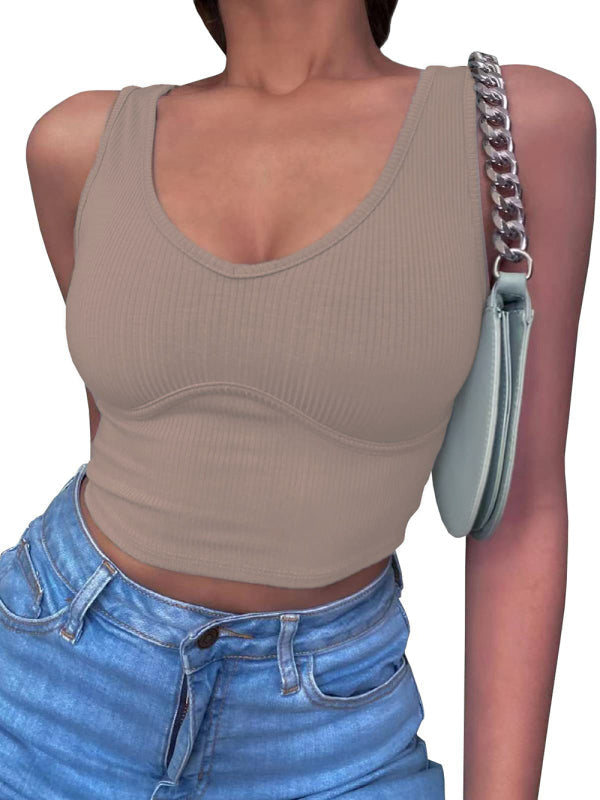Levoire | Femme V-cou Couture Stretch Uni Tricot Top