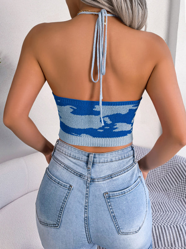 Levoire | Femme Sexy Motif Vache Taille Sling Pull Court