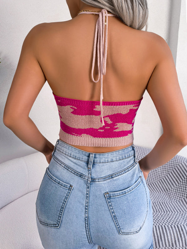Levoire | Femme Sexy Motif Vache Taille Sling Pull Court