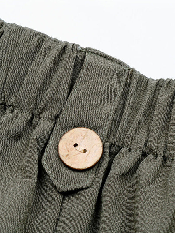 Levoire | Femmes Pantalons Évasés Lâches Femmes Pendler Shorts Larges