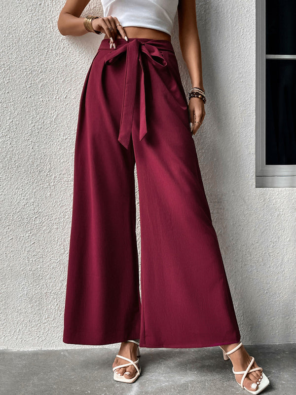 Levoire | Femme Pantalon Large Taille Haute en Dentelle Tissé de Style Commuter Vinkar