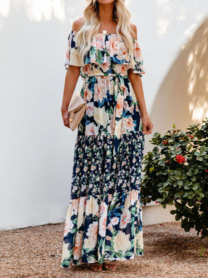Levoire | Robe maxi à fleurs épaules nues Styl 7