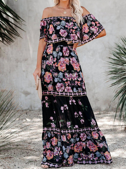 Levoire | Robe maxi à fleurs épaules nues Styles 2
