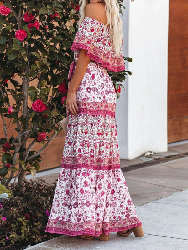 Levoire | Robe maxi à fleurs épaules nues