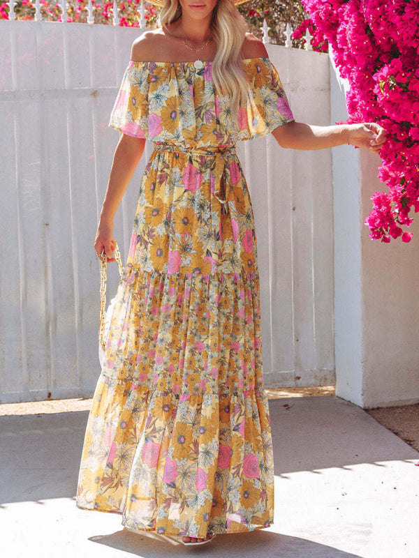 Levoire | Robe maxi à fleurs épaules nues Styles 8