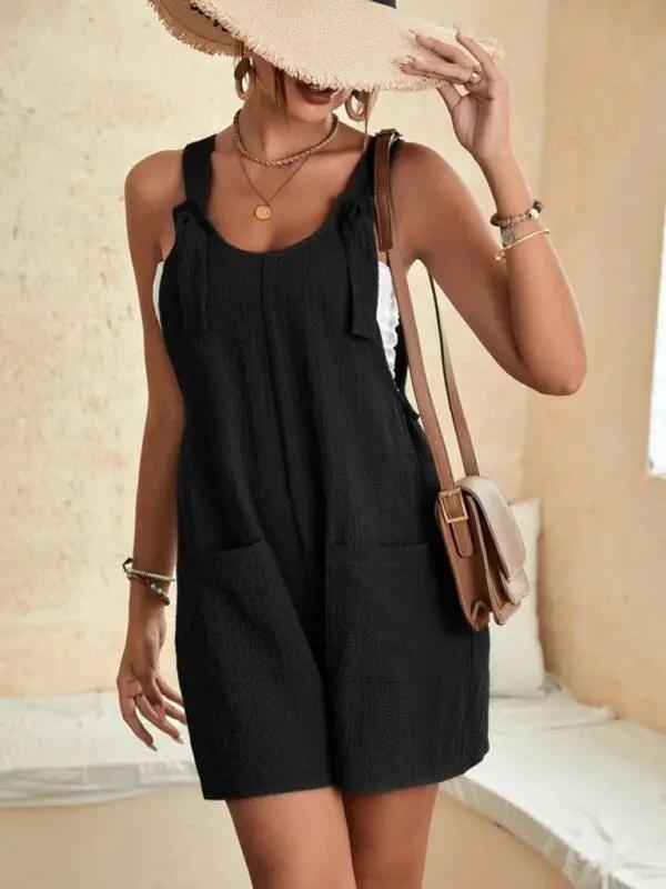Levoire | Femme Uni Pantalon de Confection à Lacets Loisirs Overall