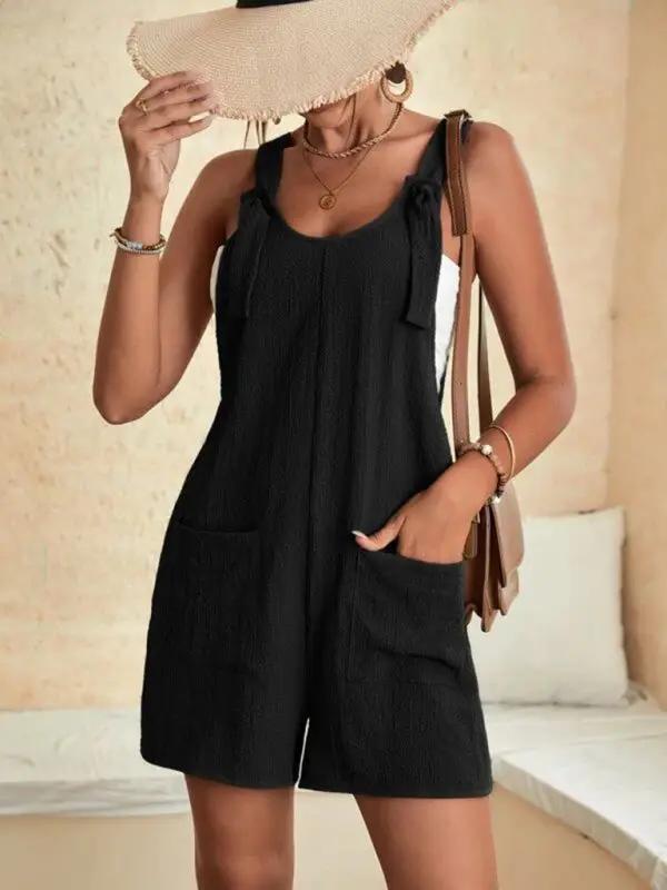 Levoire | Femme Uni Pantalon de Confection à Lacets Loisirs Overall
